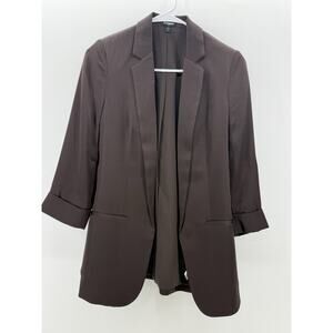 Express Womens Brown Satin Blazer XS